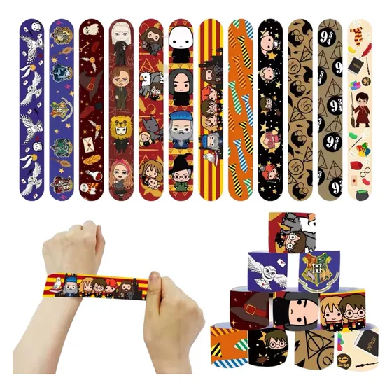 12 Pulseras Decoración Harry Potter Cumpleaños