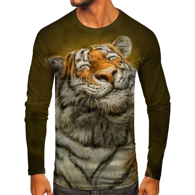 Camiseta Manga Larga Estampado 3d Para Hombre Hipster Hip