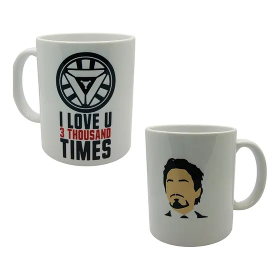 Taza Sublimada Tony Stark Iron Man I Love You 3000 Marvel