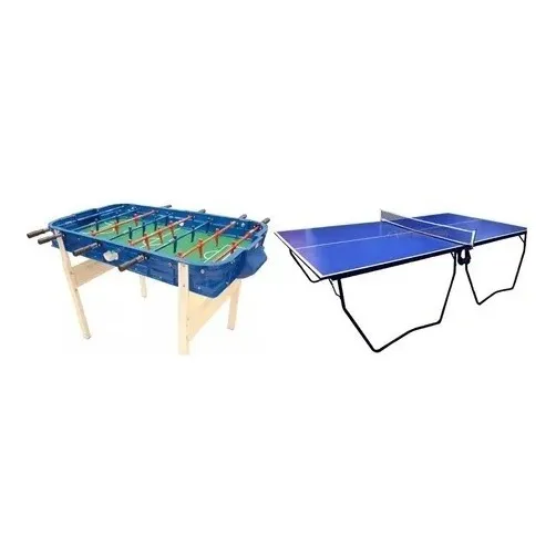 Metegol Profesional + Mesa De Ping Pong Profesional Plegable Mesa De Metegol Blanco