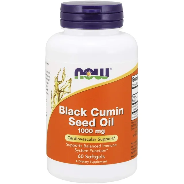 Aceite De Semilla De Comino Negro 1000 Mg Now 60 Capsulas