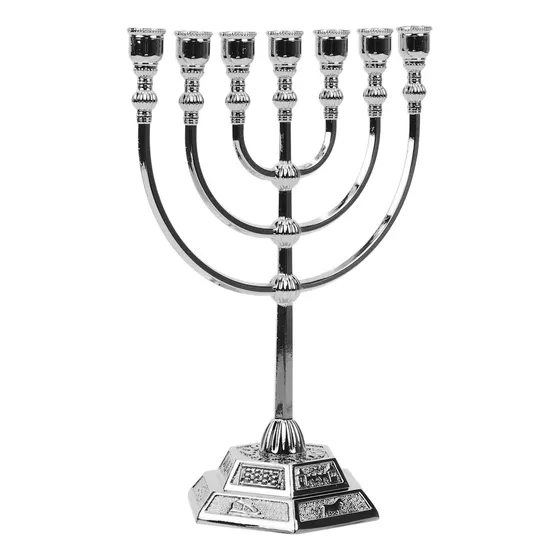 G Candelabro Judío Con Siete Menorás, Regalo De 7 Brazos