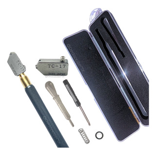 Kit Cortavidrios Toyo Tc17 + Repuesto Diametro Corte 3-12mm Kit Cortavidrios Toyo Tc17 + Repuesto Diametro Corte 3-12mm