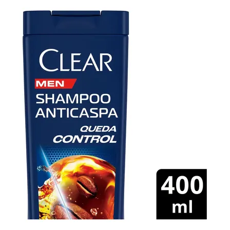Clear Shampoo Anticaspa Queda Control Masculino 400ml