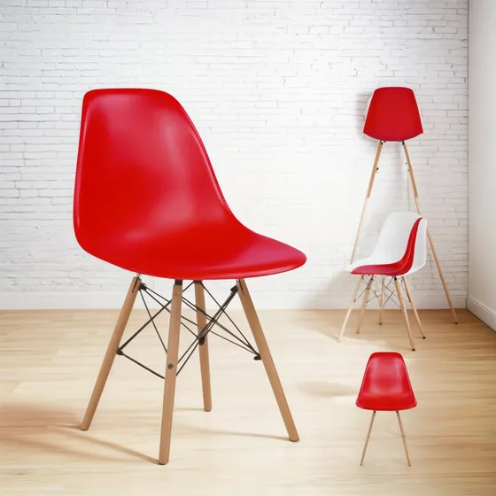 Kit De 2 Sillas Tipo Eames Comedor Hogar Varios Colores
