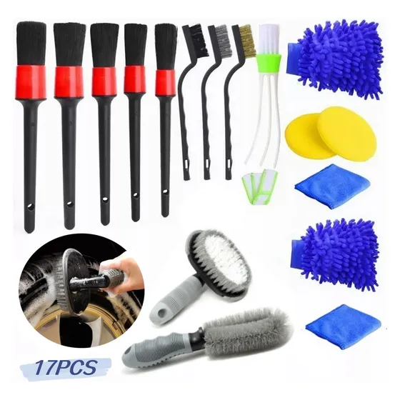Kit De Limpieza De Coche Para Auto,cepillos De Limpieza 17pc Color 17pack 17pack