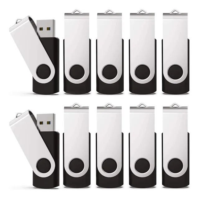 Kexin Pendrive Usb 4gb Paquete De 10 Con Led Negro