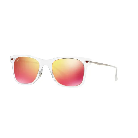 Lente Sol Ray Ban Wayfarer Transparente Naranja Óptica Ariel