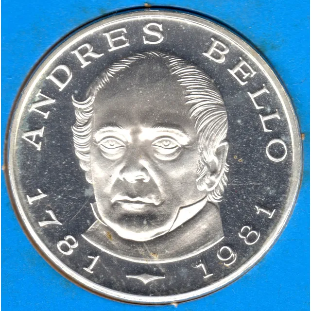 Moneda Plata Del Bicentenario Del Nacimiento De Andrés Bello