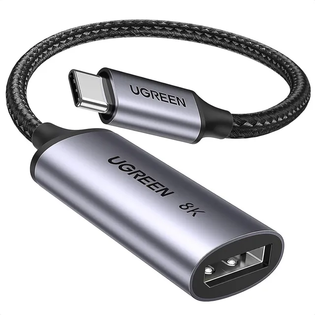 Adaptador Ugreen 15575 Usb-C a DisplayPort hembra 8k/60 Hz color Gris