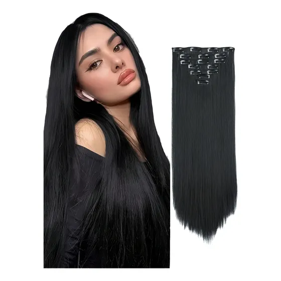 Extensiones De Cabello En 7 Cortinas 60 Cms. Varios Colores