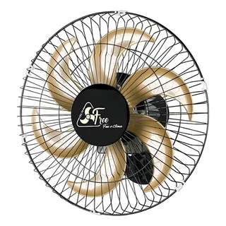 Ventilador De Parede Venti-delta Grade De Aço Com 6 Pås Dourado Estrutura Preto, 40cm De Diùmetro 127/220v Ventilador De Parede Venti-delta Grade De Aço Com 6 Pås Dourado Estrutura Preto, 40cm De Diùmetro 127/220v