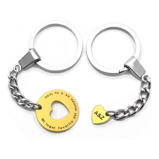 Llavero Parejas Grabado Láser Personalizado 1121 Llavero Parejas Grabado Láser Personalizado 1121