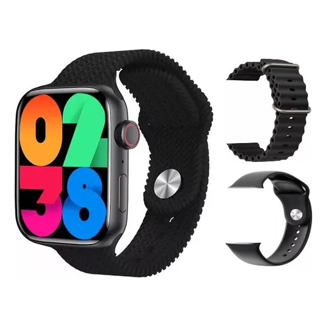 Smart Watch Z86 Promax Series 9 - Hk9 Dt8 I9 H11 Hw8 Hk8 S9 Caja Negro Correa Negro