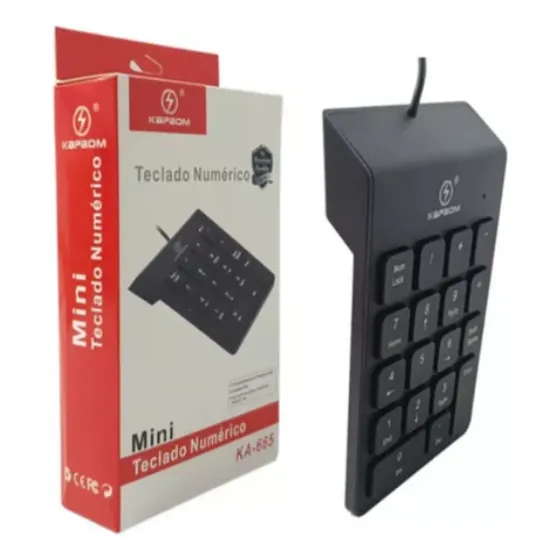Mini Teclado Numérico Usb Com Fio Calculadora Pc E Notebook