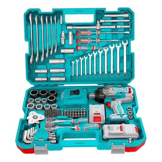 Kit Llave Impacto 20v 1350nm+ Herramientas 138 Piezas Total