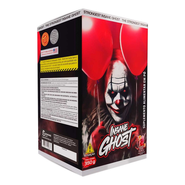 Insane Ghost 350g Laugh Box Pré-treino Risada - Demons Lab Sabor Fruit Punch Insane Ghost 350g Laugh Box Pré-treino Risada - Demons Lab Sabor Fruit Punch