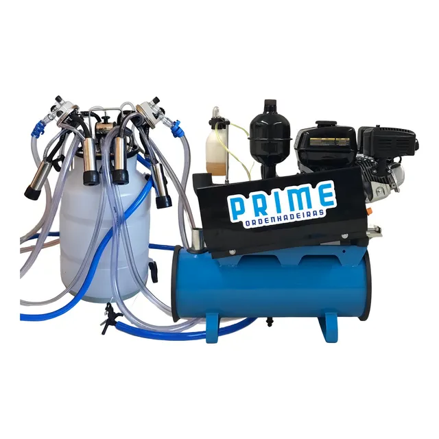 Ordenhadeira Mecânica a Gasolina e Conjunto Duplo P 2 Vacas Prime Bv 450 L
