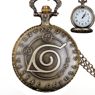 Naruto Shippuden Reloj De Bolsillo Konoha Anime Con Cadena Naruto Shippuden Reloj De Bolsillo Konoha Anime Con Cadena