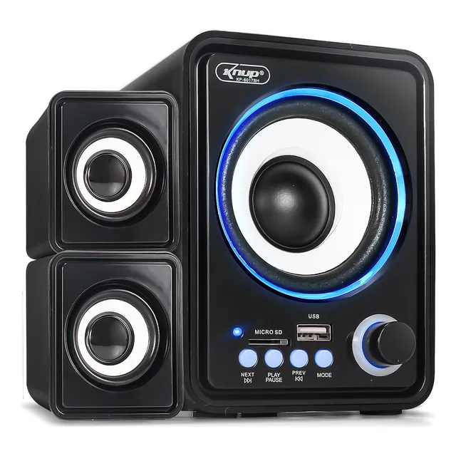 Caixa De Som Bluetooth 2.1 Potente Usb Sd P2 Pc Celular Tv