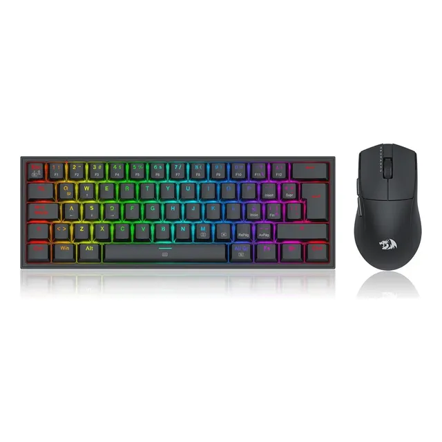Kit Redragon Teclado Y Mouse K617rgb Sp+m724 Negro S143