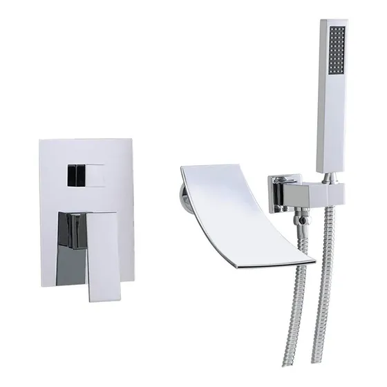Larro Grifo Bañera Montaje Pared Aerosol Mano Cascada Baño