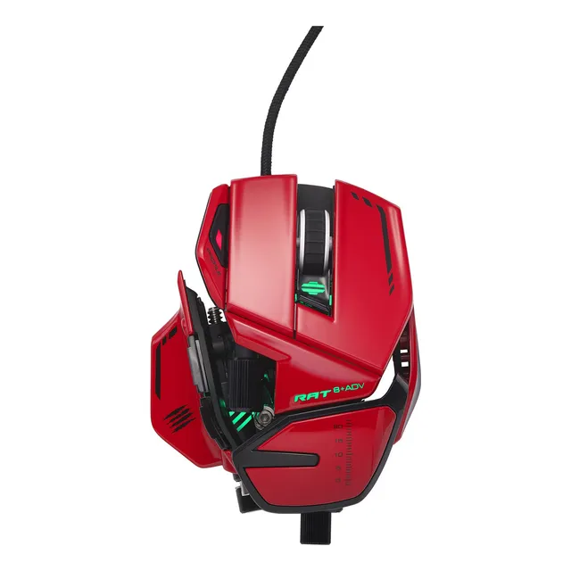 Mad Catz Ratón Para Juegos R.a.t. 8+ Adv Totalmente Ajusta. Color Rojo