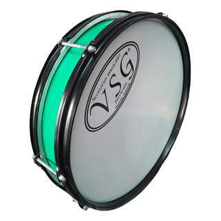 Redoblante 14 Vsg Pulgadas Chato De Metal De Color Verde Redoblante 14 Vsg Pulgadas Chato De Metal De Color Verde