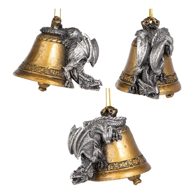 Conjunto Adorno Navideño Toscano: Dragón, Campanero, Multico