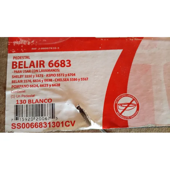 Pedestal Lavamanos Venceramica Belair