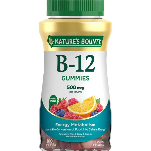 Vitamina B12 500 Mcg Nature's Bounty 160 Gomitas Bayas
