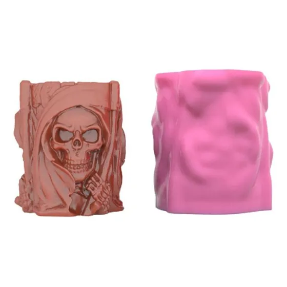 Molde Vela Forma Calavera Personaje Clasico Europeo Material