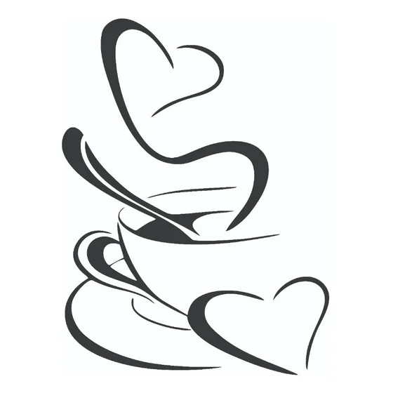 2 Adesivos De Parede Cozinha Xícara De Café Coffee