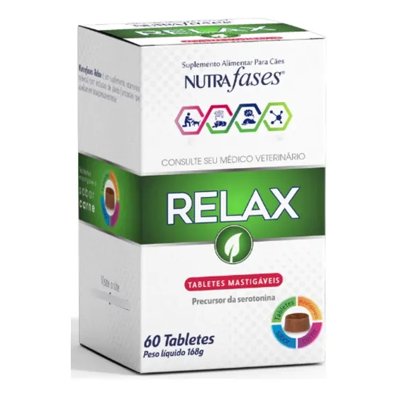 Suplemento Nutrafases Relax 60 Tabletes Vetzam