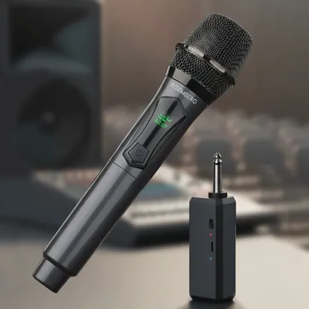 Microfone Sem Fio Sem Fio Recarregável Profissional Uhf Led Karaokê Palestras Shows Igrejas Apresentações Cancelamento De Ruído Anti-larsen Cardioide 14h Bateria Para Palco Reuniões Risemberg Preto
