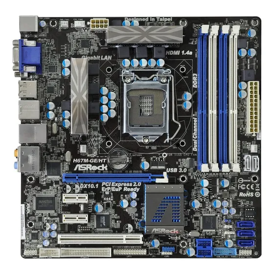 Tarjeta Madre Asrock H67m-ge/h 3ra Lga 1155 Soporta 32gb Ram