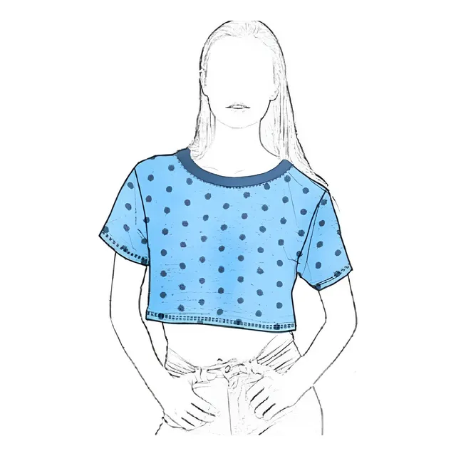 Moldes Remera Basica Mujer, Hombro Caido.