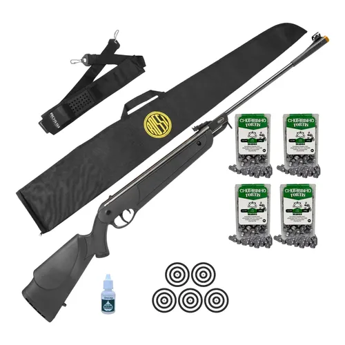 Carabina Pressão Sniper Black Ops 5.5mm Gás Ram +luneta 4x32