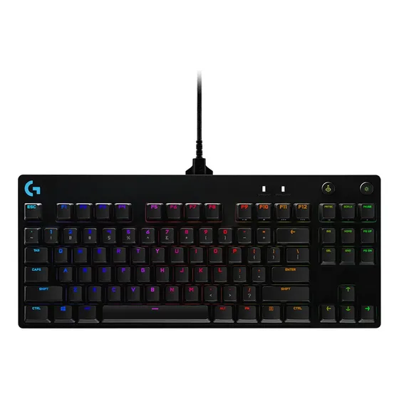 Teclado Gamer Mecanico Logitech G Serie Pro Rgb Color del teclado Negro Idioma Inglés US