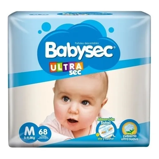 Pañales Babysec Ultrasec sin género MPañales Babysec Ultrasec sin género M