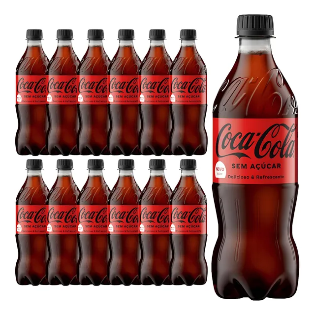 Coca-cola Sem Açúcar 600ml- Kit C/12 Unidades - Envio Rápido