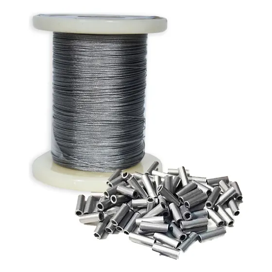 Cable De Acero 60 Lbs Lider Pesca X 100 Mts + 200 Tubitos