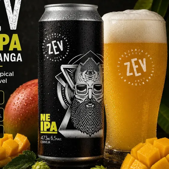 Cerveja NE IPA New England India Pale Ale Lata Latinha 473 ml Maltada Gelada Especial Premium Pasteurizada