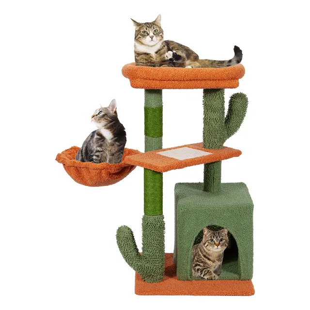 Koba Torre Arbol Rascador Para Gatos Poste Michi Cactus 77cm