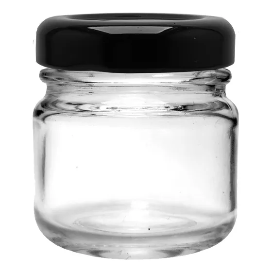 50 Potes Vidro Geleinha 40 Ml Brigadeiro Papinha Tp Metal