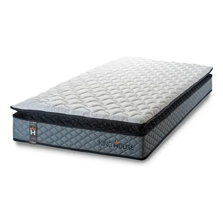 King House Colchão Espuma D33 Chicago Solteiro 88cm X 188cm X 19cm Cor Cinza