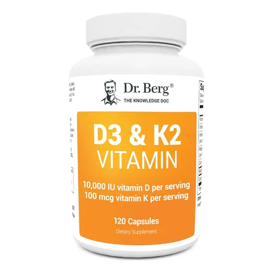 Suplemento Dr. Berg De Vitamina D3 K2 Con Aceite Mct 120 Cáp