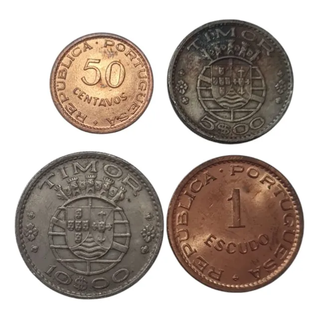 Monedas Mundiales : Timor  Set 4 Monedas 1970
