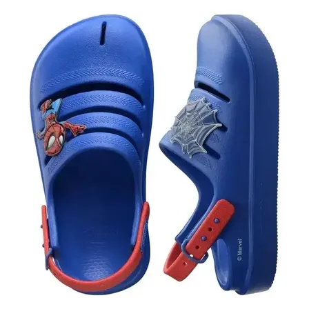 Chinelo Havaianas Clog Baby Infantil Babuche Marvel Azul Estrela 33/34 Estampado