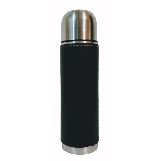 Termo Acero Inoxidable 1/2 L Forrado Eco Cuero Oferta !!